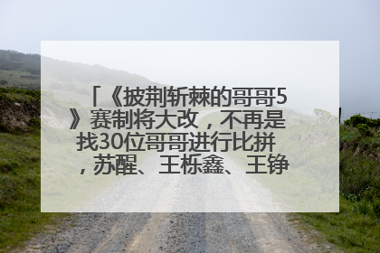 《披荆斩棘的哥哥5》赛制将大改，不再是找30位哥哥进行比拼，苏醒、王栎鑫、王铮亮、张远等多名男团选手被曝将参加