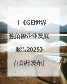 《GEI世界独角兽企业发展报告2025》在郑州发布