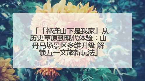 「祁连山下是我家」从历史草原到现代体验：山丹马场景区多维升级 解锁五一文旅新玩法