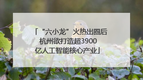 “六小龙”火热出圈后 杭州欲打造超3900亿人工智能核心产业