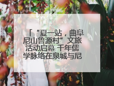 “夏一站，曲阜尼山鲁源村”文旅活动启幕 千年儒学脉络在泉城与尼山间流动