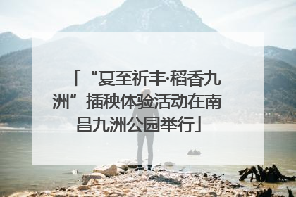 “夏至祈丰·稻香九洲”插秧体验活动在南昌九洲公园举行