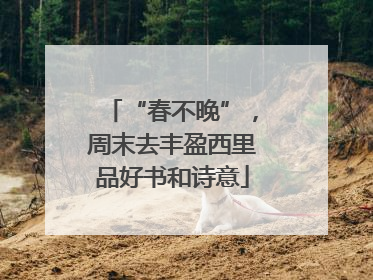 “春不晚”，周末去丰盈西里品好书和诗意