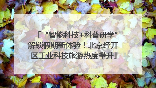 “智能科技+科普研学”解锁假期新体验！北京经开区工业科技旅游热度攀升