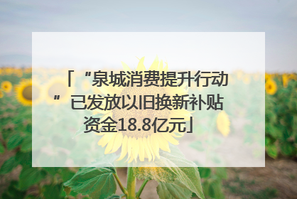 “泉城消费提升行动”已发放以旧换新补贴资金18.8亿元