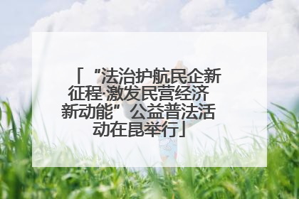 “法治护航民企新征程·激发民营经济新动能”公益普法活动在昆举行