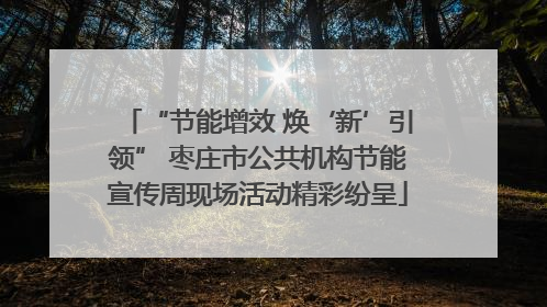 “节能增效 焕‘新’引领” 枣庄市公共机构节能宣传周现场活动精彩纷呈