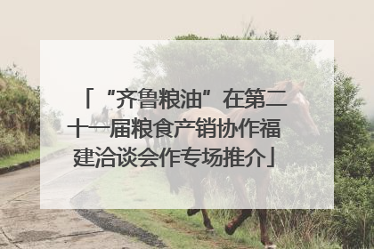 “齐鲁粮油”在第二十一届粮食产销协作福建洽谈会作专场推介