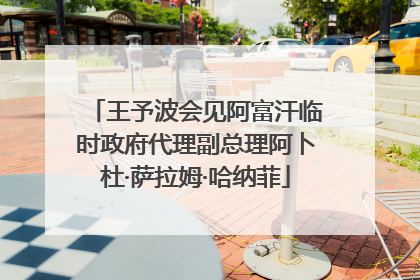 王予波会见阿富汗临时政府代理副总理阿卜杜·萨拉姆·哈纳菲