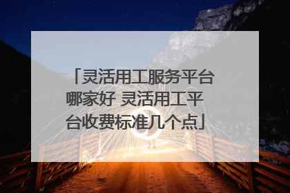 灵活用工服务平台哪家好 灵活用工平台收费标准几个点