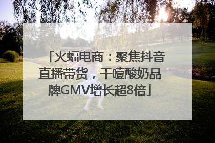 火蝠电商：聚焦抖音直播带货，干噎酸奶品牌GMV增长超8倍