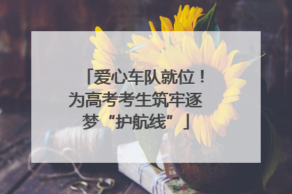 爱心车队就位！为高考考生筑牢逐梦“护航线”