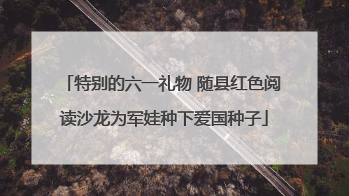 特别的六一礼物 随县红色阅读沙龙为军娃种下爱国种子