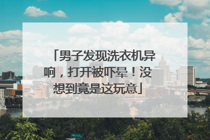 男子发现洗衣机异响，打开被吓晕！没想到竟是这玩意
