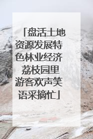 盘活土地资源发展特色林业经济 荔枝园里游客欢声笑语采摘忙