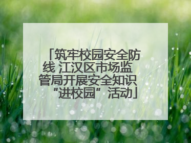 筑牢校园安全防线 江汉区市场监管局开展安全知识“进校园”活动