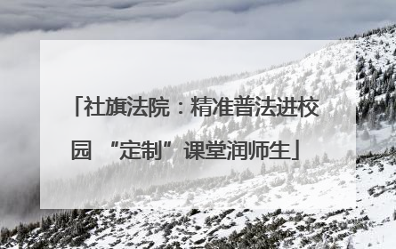 社旗法院：精准普法进校园 “定制”课堂润师生