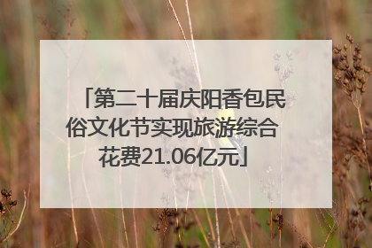 第二十届庆阳香包民俗文化节实现旅游综合花费21.06亿元