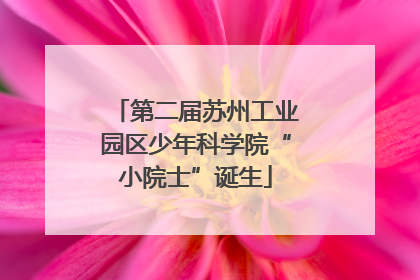 第二届苏州工业园区少年科学院“小院士”诞生