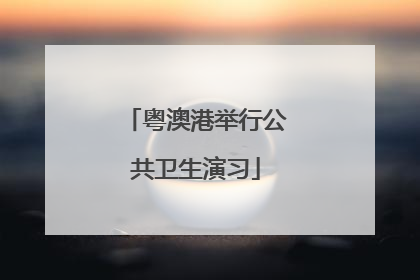粤澳港举行公共卫生演习