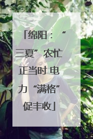 绵阳：“三夏”农忙正当时 电力“满格”促丰收