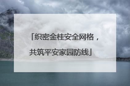 织密金桂安全网格，共筑平安家园防线