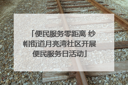 便民服务零距离 纱帽街道月亮湾社区开展便民服务日活动