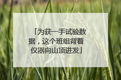为获一手试验数据，这个班组背着仪器向山顶进发