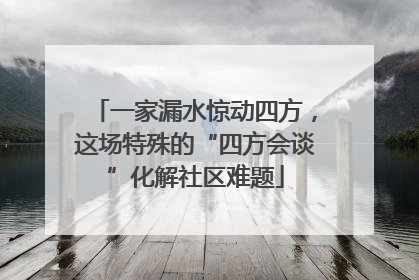 一家漏水惊动四方，这场特殊的“四方会谈”化解社区难题