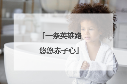 一条英雄路 悠悠赤子心