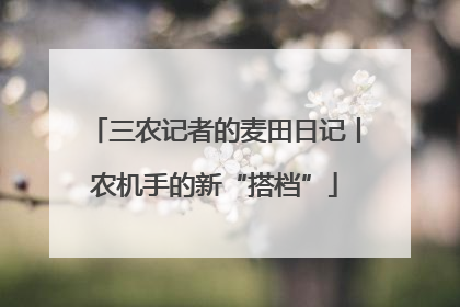 三农记者的麦田日记丨农机手的新“搭档”