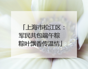 上海市松江区：军民共包端午粽 粽叶飘香传温情