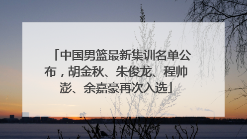 中国男篮最新集训名单公布，胡金秋、朱俊龙、程帅澎、余嘉豪再次入选