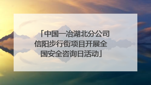 中国一冶湖北分公司信阳步行街项目开展全国安全咨询日活动
