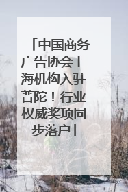 中国商务广告协会上海机构入驻普陀！行业权威奖项同步落户