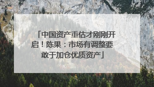 中国资产重估才刚刚开启！陈果：市场有调整要敢于加仓优质资产