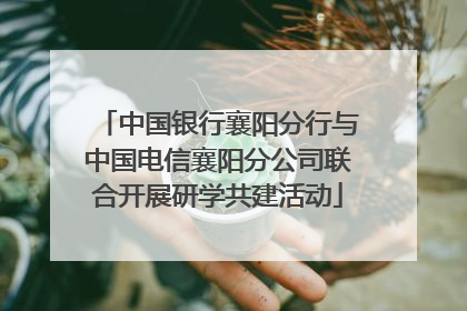 中国银行襄阳分行与中国电信襄阳分公司联合开展研学共建活动