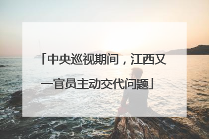 中央巡视期间，江西又一官员主动交代问题
