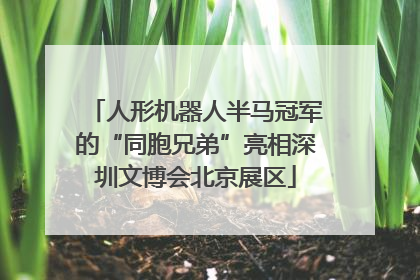 人形机器人半马冠军的“同胞兄弟”亮相深圳文博会北京展区