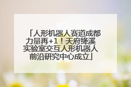 人形机器人赛道成都力量再+1！天府绛溪实验室交互人形机器人前沿研究中心成立