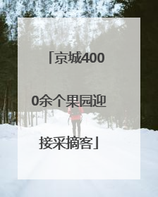 京城4000余个果园迎接采摘客