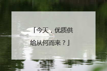 今天，优质供给从何而来？