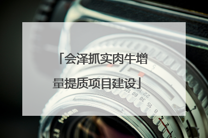 会泽抓实肉牛增量提质项目建设