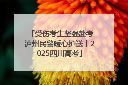 受伤考生坚强赴考 泸州民警暖心护送丨2025四川高考