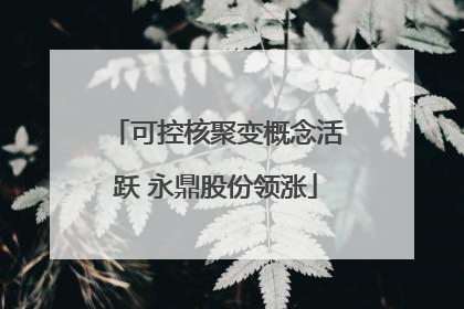 可控核聚变概念活跃 永鼎股份领涨