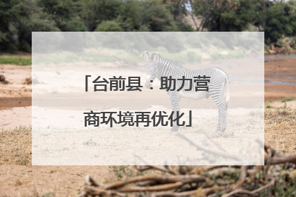 台前县：助力营商环境再优化