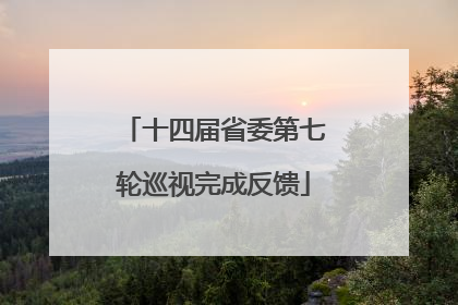 十四届省委第七轮巡视完成反馈