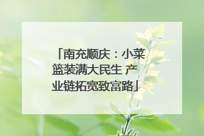 南充顺庆：小菜篮装满大民生 产业链拓宽致富路