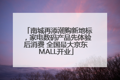 南城再添潮购新地标，家电数码产品先体验后消费 全国最大京东MALL开业