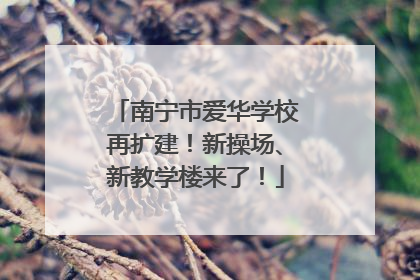 南宁市爱华学校再扩建！新操场、新教学楼来了！